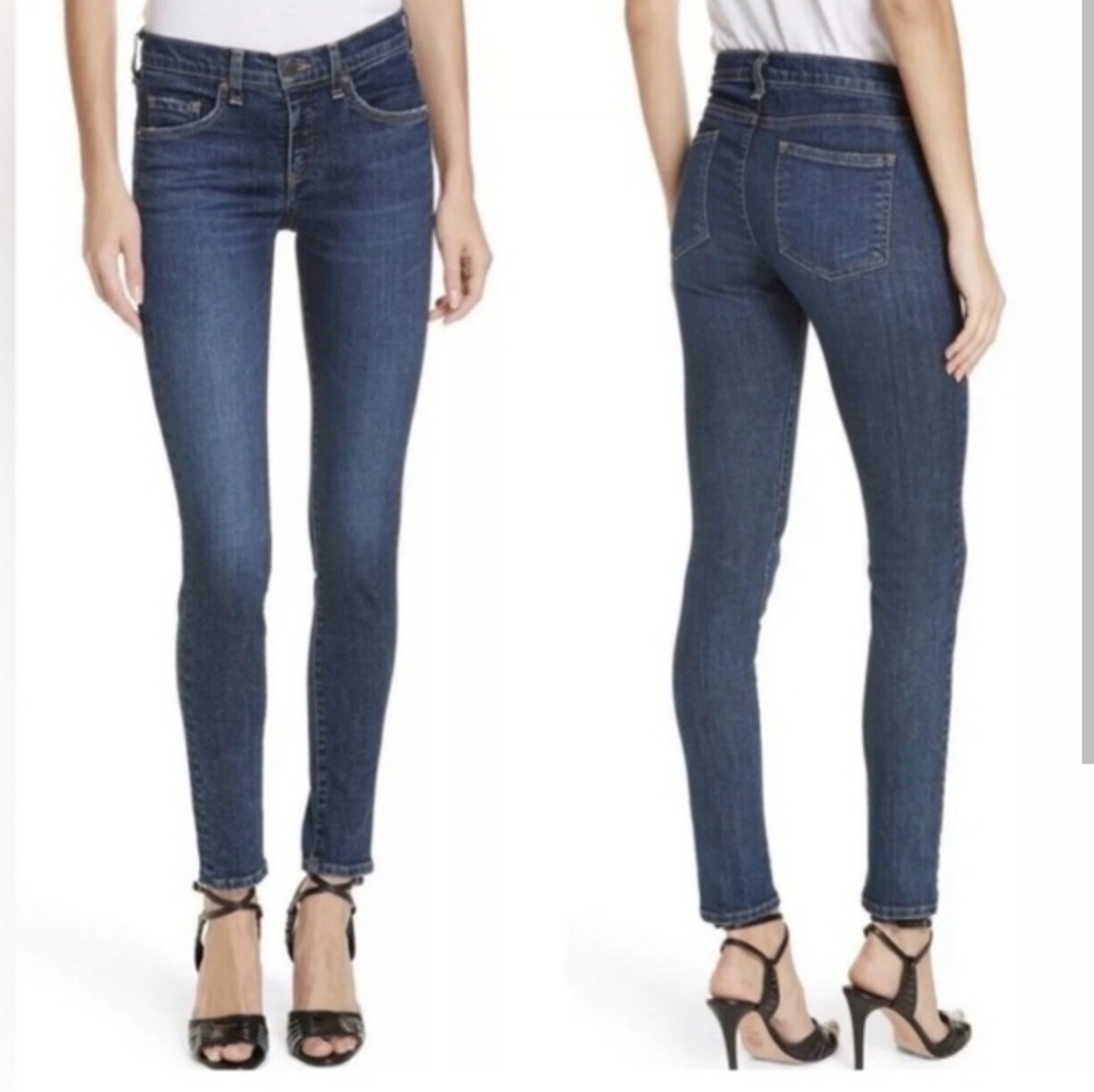 Veronica Beard Brooke 8.5" Skinny Jeans Dark Wash Size 30